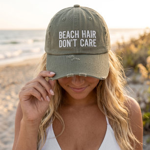 Beach Hair Don't Care Embroidered Baseball Cap