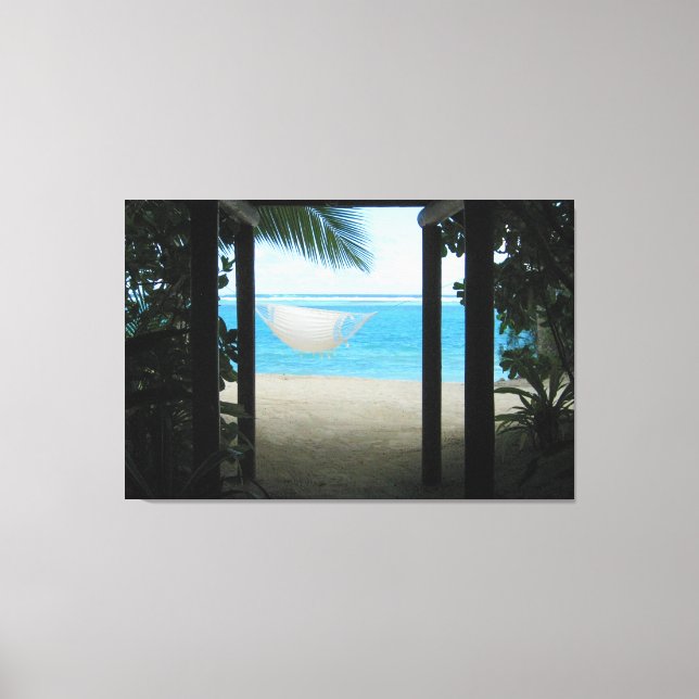 BEACH HAMMOCK 32x48 Canvas Print (Front)