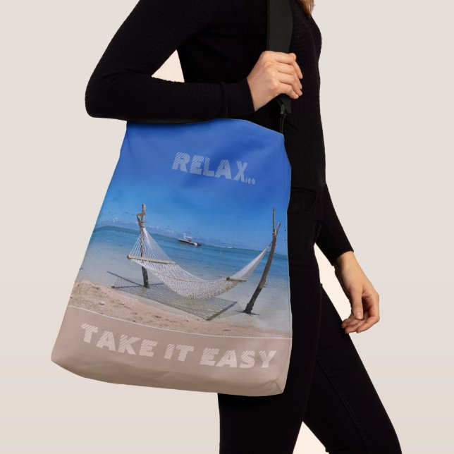 Beach Hammock (customizable) Tote Bag (Close Up)