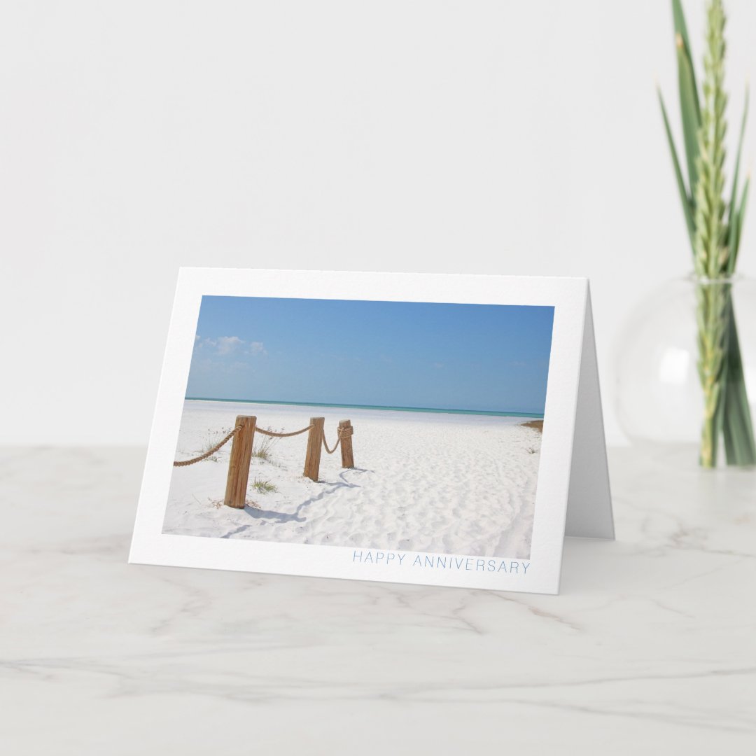 Beach Happy Anniversary Card | Zazzle