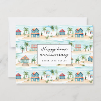 Beach Happy Home Anniversary Realty Postcard