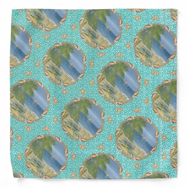 Beach Happy Place Bandana (Front)