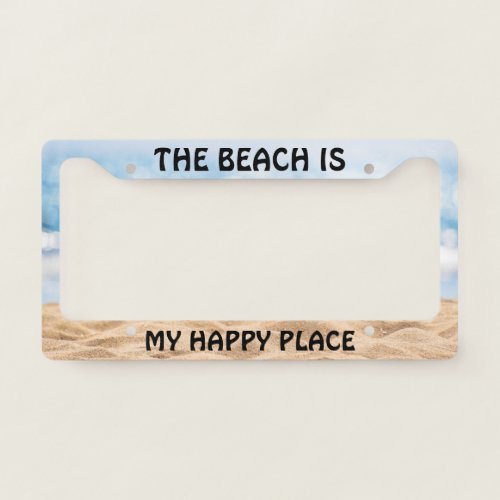 Beach Happy Place License Plate Frames