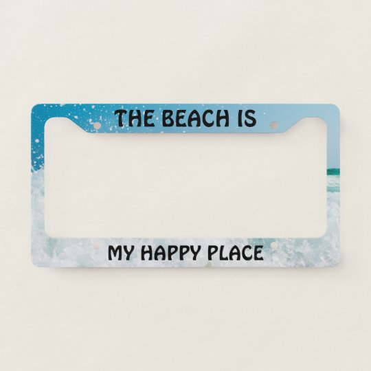 Beach Happy Place License Plate Frames