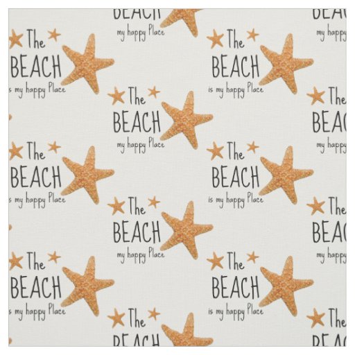 Beach Happy Place Starfish Fabric