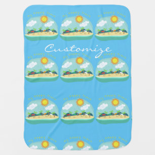 Beach Happy Place Thunder_Cove Baby Blanket
