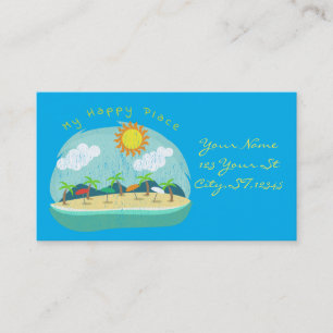 Beach Happy Place Thunder_Cove Business Card