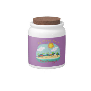 Beach Happy Place Thunder_Cove Candy Jar