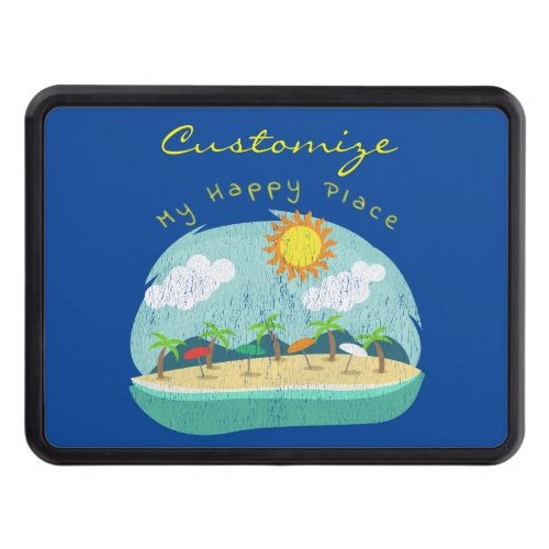 Beach Happy Place Thunder_Cove Hitch Cover