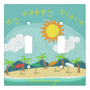 Beach Happy Place Thunder_Cove Light Switch Cover
