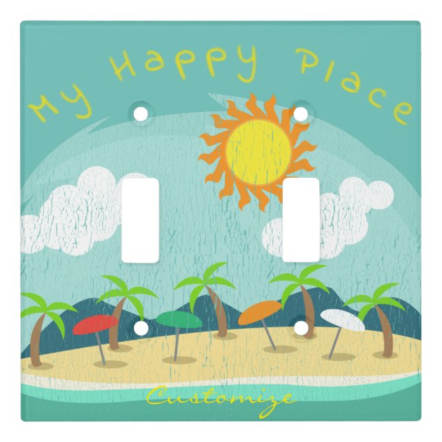 Beach Happy Place Thunder_Cove Light Switch Cover (Front)