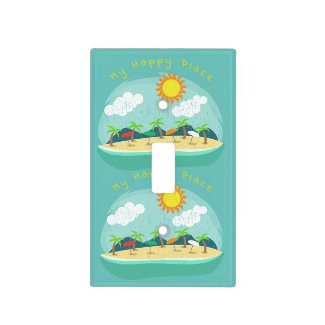 Beach Happy Place Thunder_Cove Light Switch Cover (Front)