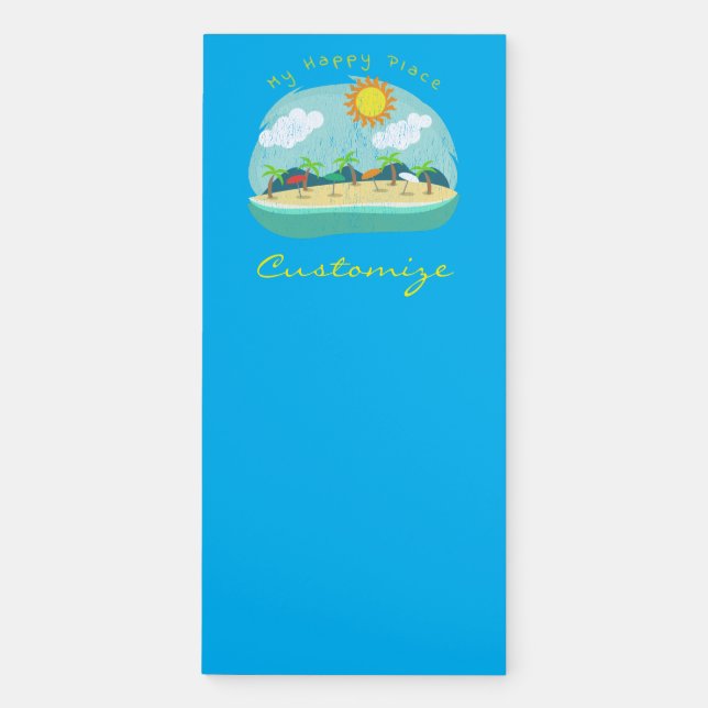 Beach Happy Place Thunder_Cove Magnetic Notepad (Front)