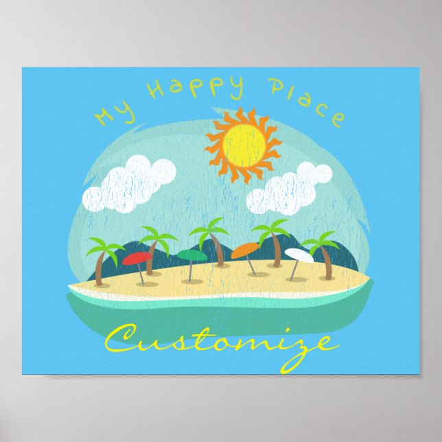 Beach Happy Place Thunder_Cove Poster (Front)