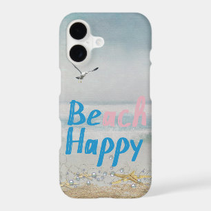 Beach Happy starfish and seagull iPhone 17 Case