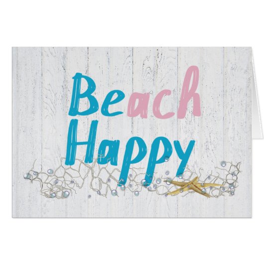 Beach Happy-starfish in net Cards (Front Horizontal)