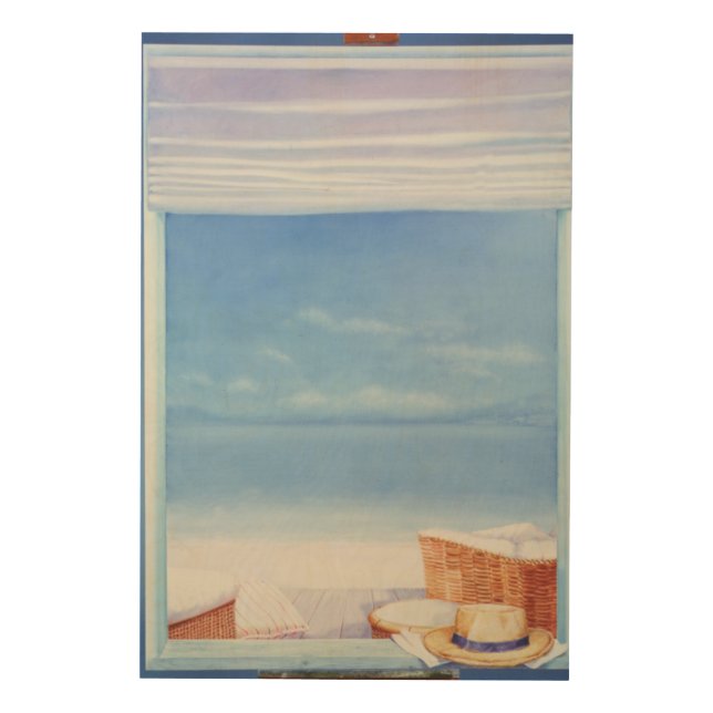 Beach Hat Wood Wall Art (Front)