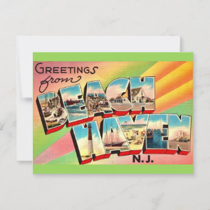 Beach Haven NJ Greetings Postcard
