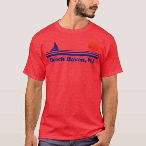 Beach Haven NJ Sailboat Sunrise T_Shirt