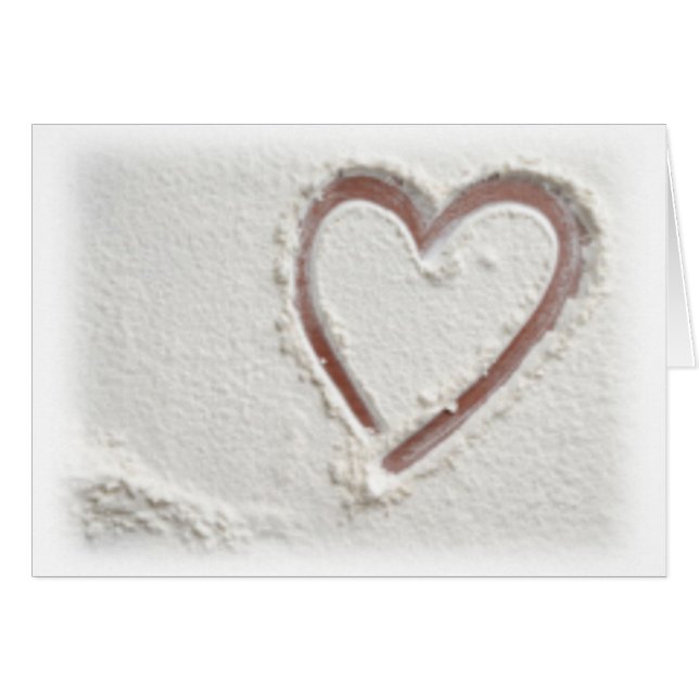 Beach Heart of Sand Cards (Front Horizontal)