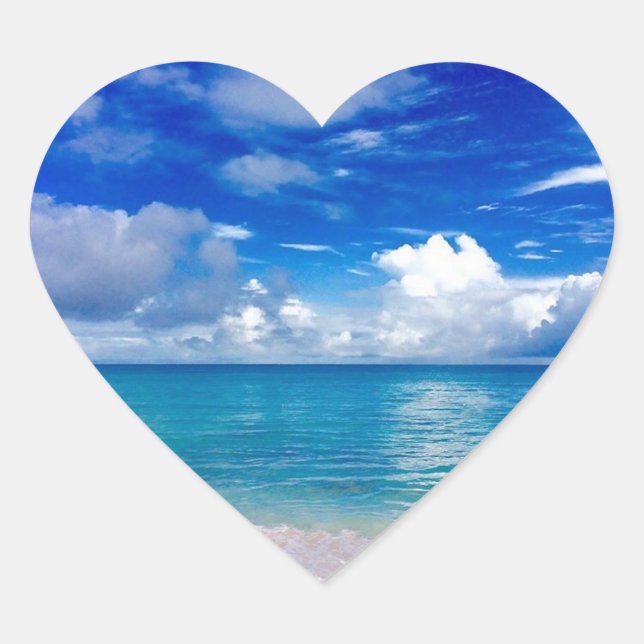 Beach Heart Stickers (Front)