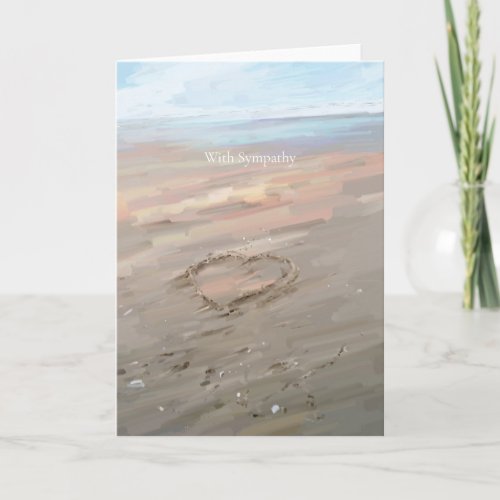 Beach Heart Sympathy Card