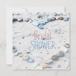 Beach Heart Wedding Bridal Shower Invitation