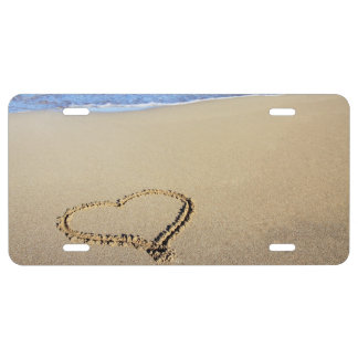 Beach Hearts In Sand License Plate
