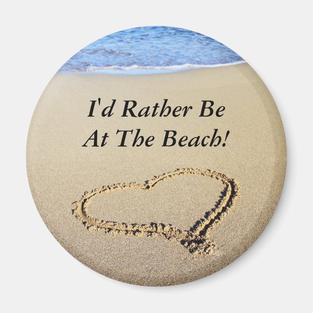 Beach Hearts In Sand   Magnet (Front)