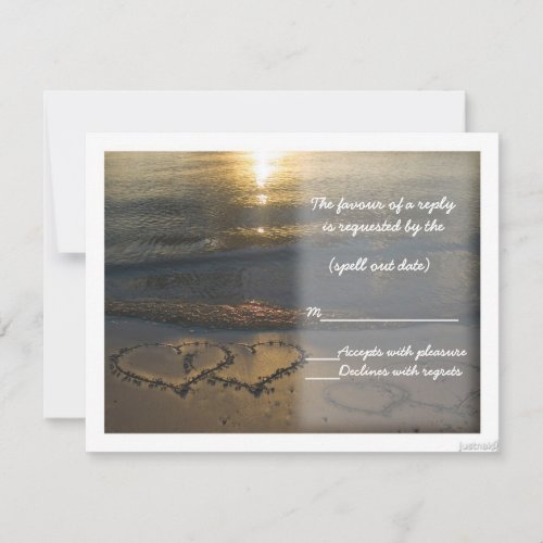 beach hearts sunrise rsvp