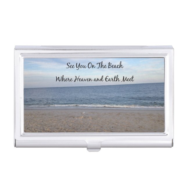 Beach Heaven Business Card Case (Front)