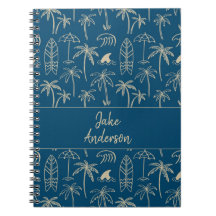 Beach holiday pattern and family name in beige