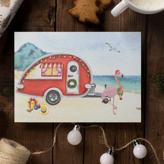 Beach Holiday RV Camper Camping Flamingo (Creator Uploaded)