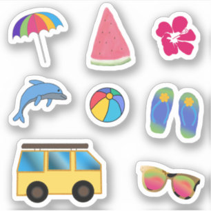 BEACH HOLIDAY VACATION PACK STICKER
