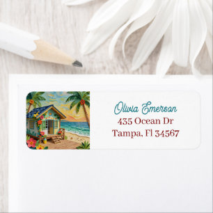 Beach Home Coastal Art Label