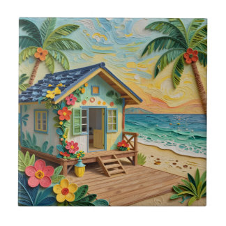 Beach Home Oceanic Coastal Art Ceramic Tile
