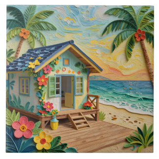 Beach Home Oceanic Coastal Art Ceramic Tile