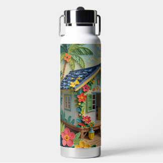 Beach Home Oceanic Coastal Art Water Bottle