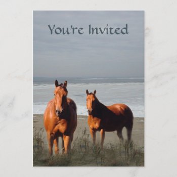 Beach Horse Invitation by horsesense at Zazzle