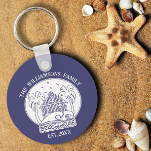 Beach House Anchor Family Housewarming Keepsake Keychain