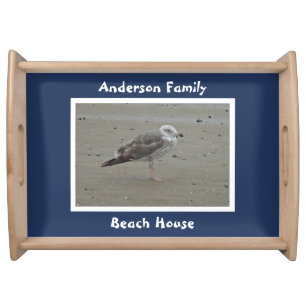Beach House Artistic Seagull Vacation Home Nature Serving Tray