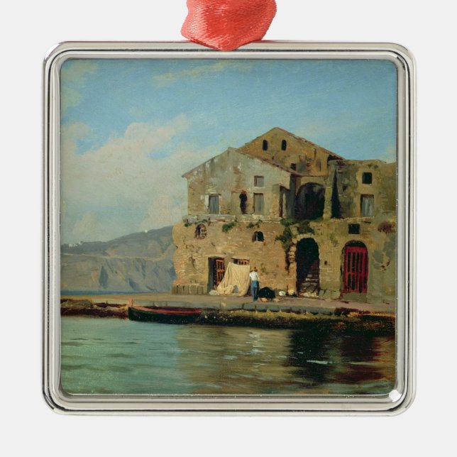 Beach House at Sorrento Metal Ornament (Front)