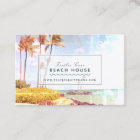 Beach House B&B Vacation Rentals Retro Photo Business Card | Zazzle