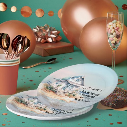 Beach House Bachelorette Party  Paper Plates