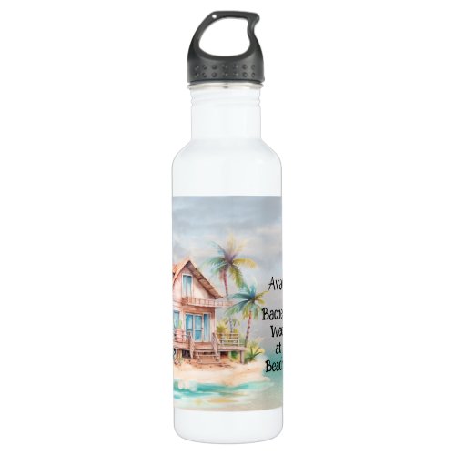 Beach House Bachelorette Party  Stainless Steel Water Bottle