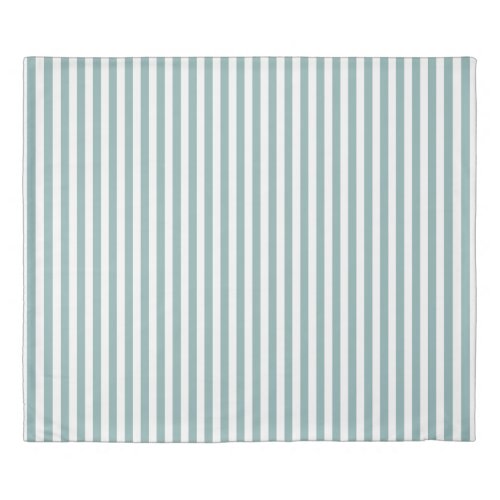 Beach House Blue and White Striped Relaxed Coastal Duvet Cover