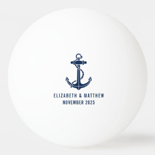 Beach House Boat Anchor Wedding Custom Ping Pong Ball