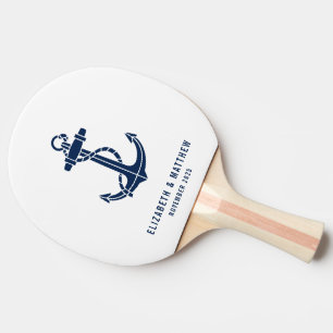 Beach House Boat Anchor Wedding Favors Custom Ping Pong Paddle