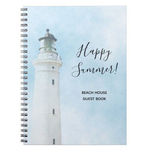 Beach House Cabin lighthouse guest book