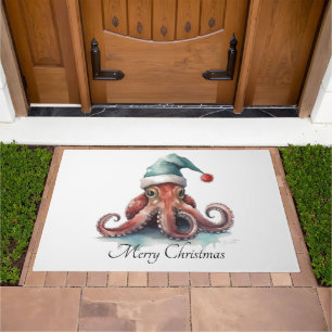 Beach House Christmas Entryway Welcome Doormat